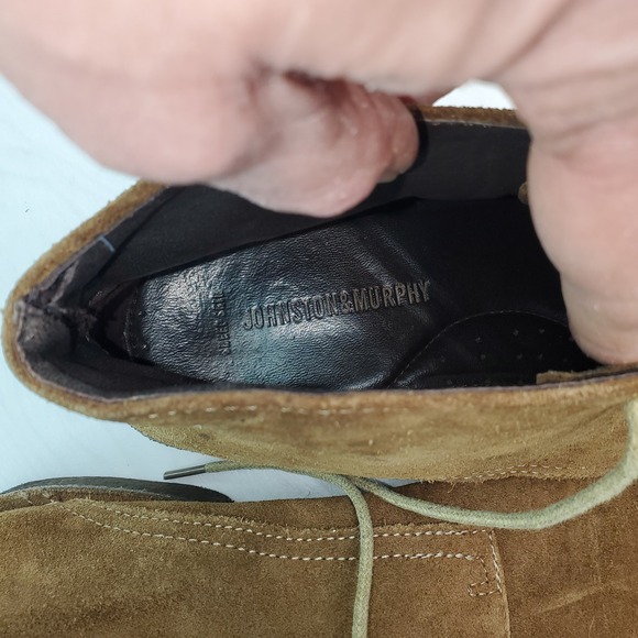 Johnston Murphy Mens 11.5 M Brown Suede Chukka Boots Desert Boots 25-0640 - Picture 9 of 11